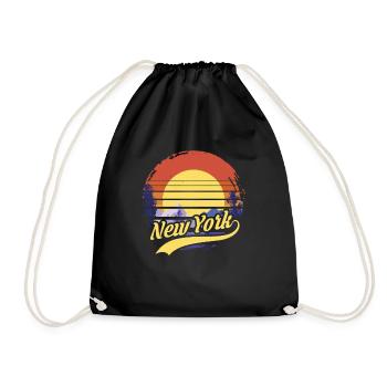 New York - Drawstring Bag - black - Front