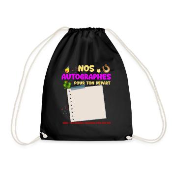 Femme Collègue Autographe cadeau drole - Sac de sport léger - noir - Devant