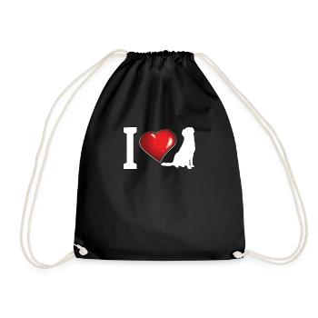 Dog Golden Retriever Dog Owner - Drawstring Bag - black - Front