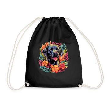 Labrador Hund Geschenk - Turnbeutel - Schwarz - Vorne