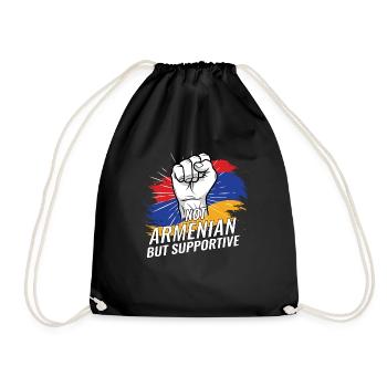 Pas arménien mais favorable Arménie pays drapeau - Sac de sport léger - noir - Devant