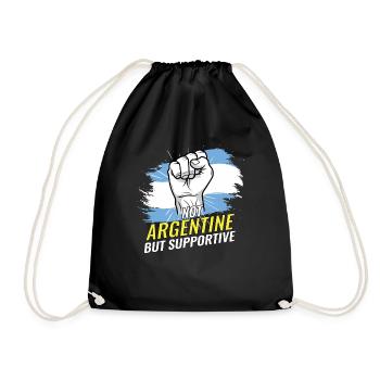 Pas argentin mais un drapeau argentin de soutien - Sac de sport léger - noir - Devant