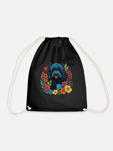 Portugisischer Wasserhund Hund Geschenk - Turnbeutel - Schwarz
