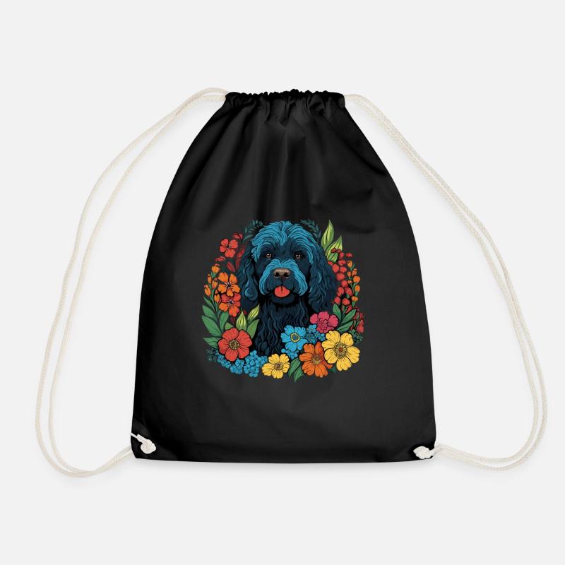 Portugisischer Wasserhund Hund Geschenk - Turnbeutel - Schwarz