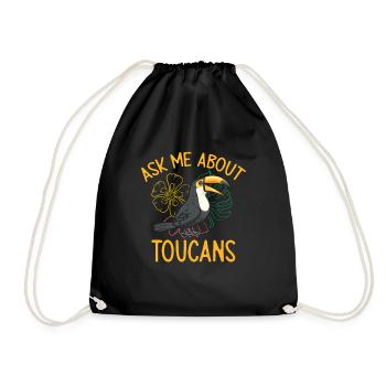 Forêt tropicale des oiseaux toucans - Sac de sport léger - noir - Devant