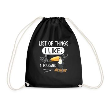 Toucan Bird Rainforest - Drawstring Bag - black - Front