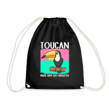 Toucan Bird Rainforest - Drawstring Bag - black - Front