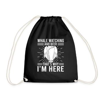 Whale Watching And Beer Whales Aquarist Scientist - Turnbeutel - Schwarz - Vorne