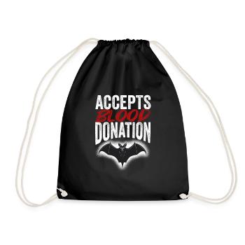 Accepte le don de sang pour les amoureux des chauves-souris qui - Sac de sport léger - noir - Devant