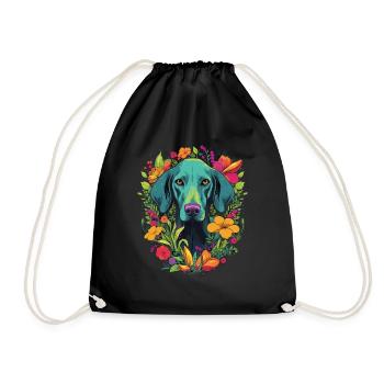 Cadeau de chien Weimaraner - Sac de sport léger - noir - Devant
