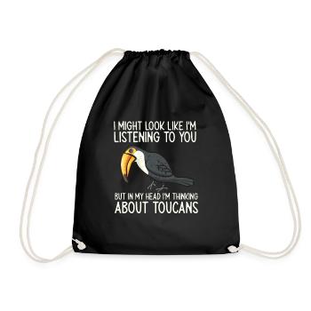 Toucan Bird Rainforest - Drawstring Bag - black - Front