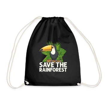 Toucan Bird Rainforest - Drawstring Bag - black - Front