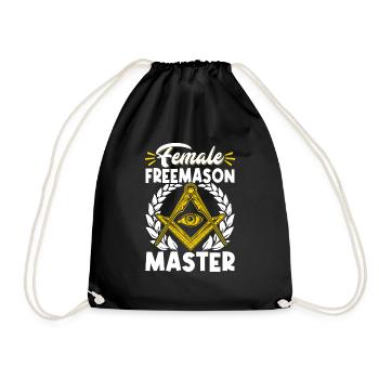 Masonic Freemasonry Fraternal - Turnbeutel - Schwarz - Vorne