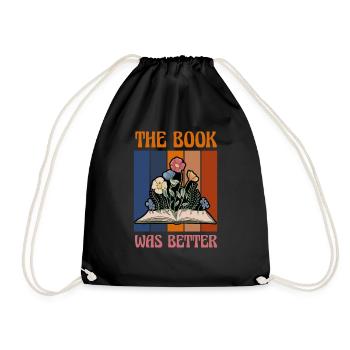 Le livre était meilleur ver de bibliothèque Sassy - Sac de sport léger - noir - Devant
