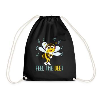 Musique d’abeille mignonne - Sac de sport léger - noir - Devant