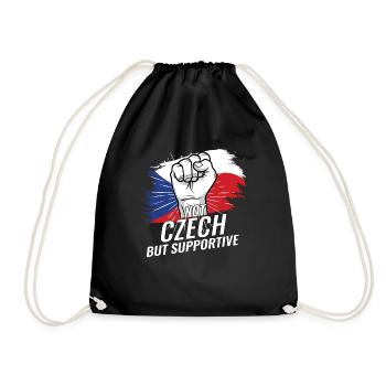 Pas tchèque mais favorable au drapeau de la République tchèque - Sac de sport léger - noir - Devant