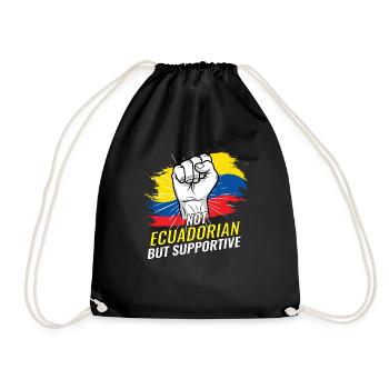 Pas équatorien mais favorable au drapeau équatorien - Sac de sport léger - noir - Devant