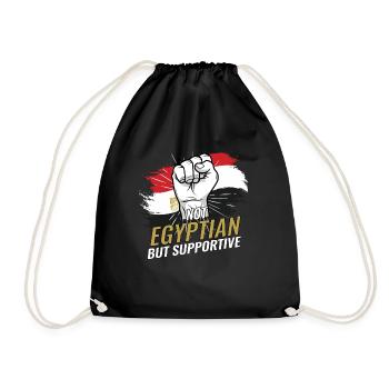 Pas égyptien mais favorable à l’Égypte Pays drapeau - Sac de sport léger - noir - Devant