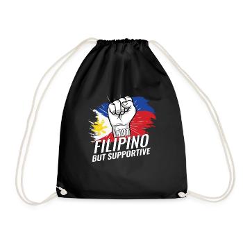 Pas philippin mais favorable au drapeau philippin - Sac de sport léger - noir - Devant