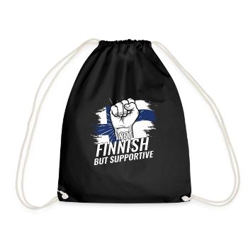 Pas finlandais mais favorable à la Finlande Pays du drapeau - Sac de sport léger - noir - Devant