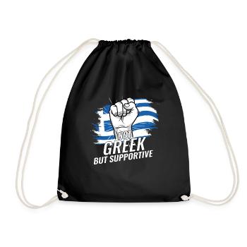 Pas grec mais favorable à la Grèce Pays du drapeau - Sac de sport léger - noir - Devant