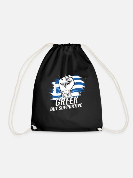 Pas grec mais favorable à la Grèce Pays du drapeau - Sac de sport léger - noir