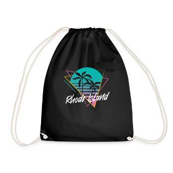 Rhode Island - Drawstring Bag - black - Front