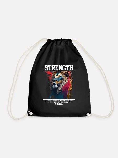Lion's Strength Splash - Turnbeutel - Schwarz