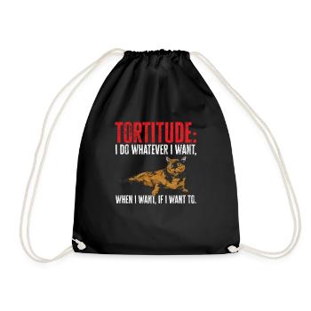 Schildpatt Katze Tortoiseshell Cat Tortie - Turnbeutel - Schwarz - Vorne