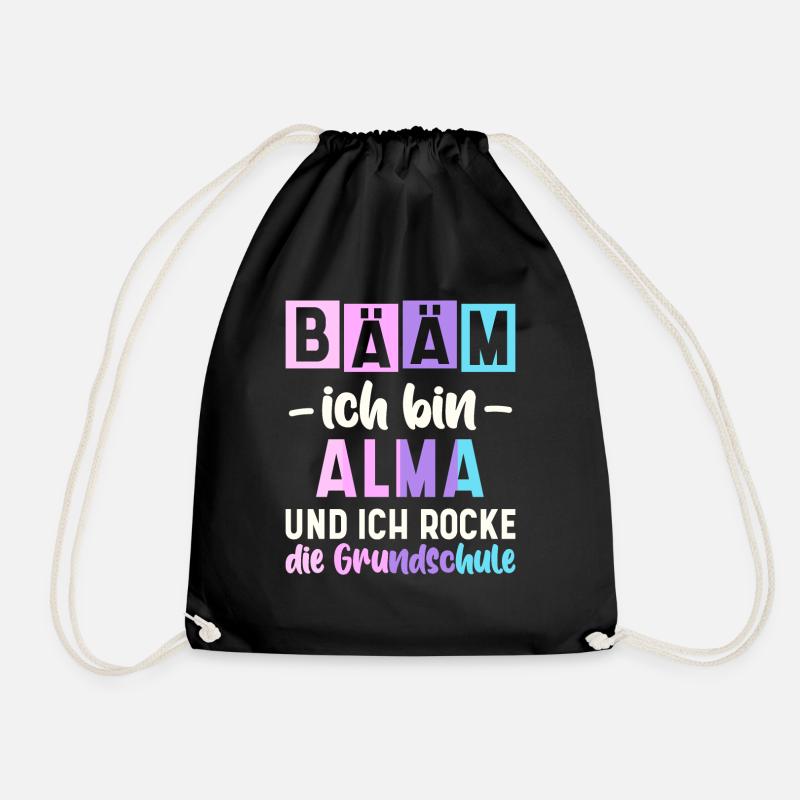 Name Alma Geschenk Grundschule - Turnbeutel - Schwarz