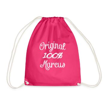 100% Original Marcus - Drawstring Bag - fuchsia - Front
