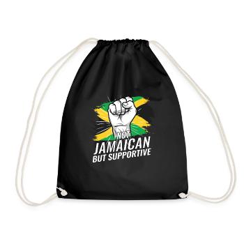 Pas jamaïcain mais favorable Jamaïque pays drapeau - Sac de sport léger - noir - Devant