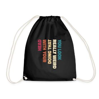 Black Humor Funny - Drawstring Bag - black - Front