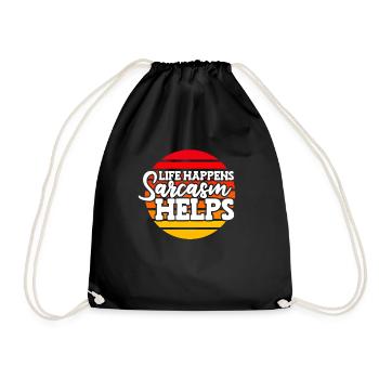 Black humor - Drawstring Bag - black - Front