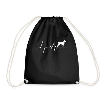 Dogs German Wirehaired Dog Owners - Drawstring Bag - black - Front