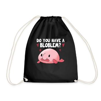 Costume de Blobfish - Visage de poisson Blob laid - - Sac de sport léger - noir - Devant