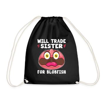 Costume de Blobfish - Visage de poisson Blob laid - - Sac de sport léger - noir - Devant