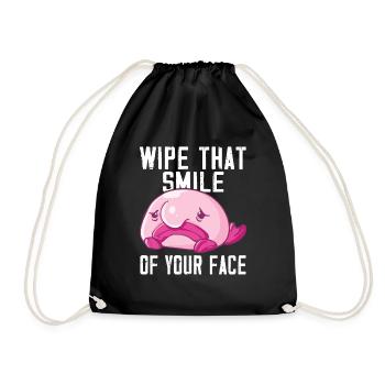 Costume de Blobfish - Visage de poisson Blob laid - - Sac de sport léger - noir - Devant