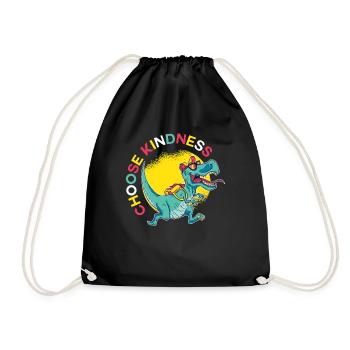 Choose Kindness Motivational Quote - Drawstring Bag - black - Front