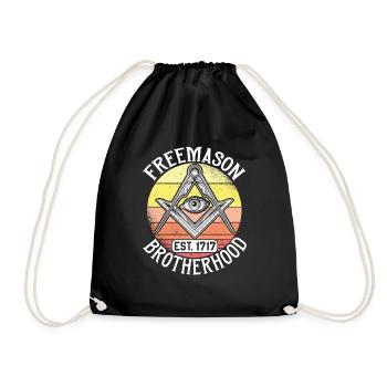 Masonic Freemasonry Fraternal - Turnbeutel - Schwarz - Vorne