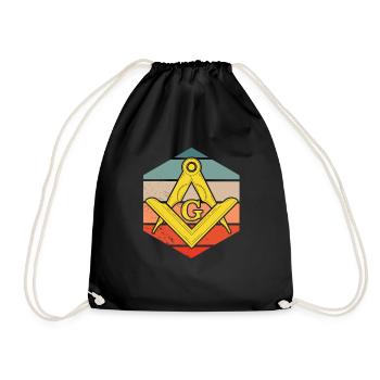 Masonic Freemasonry Fraternal - Turnbeutel - Schwarz - Vorne
