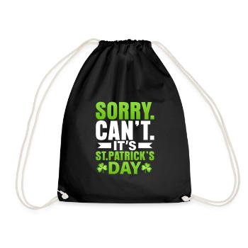 Irish St Patricks Day Funny Saint Patricks Day - Drawstring Bag - black - Front