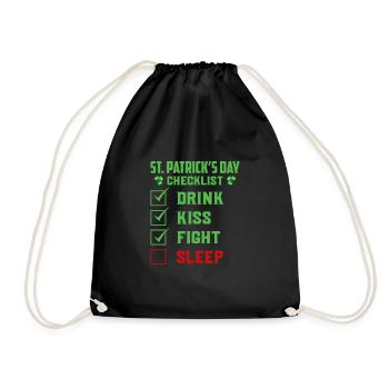 Irish St Patricks Day Funny Saint Patricks Day - Drawstring Bag - black - Front