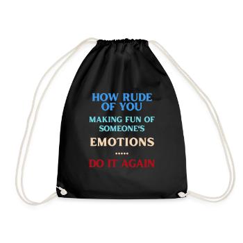 Se moquer des sentiments Langue anglaise - Sac de sport léger - noir - Devant
