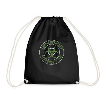 Zombie Outbreak Response Team Halloween Apocalypse - Drawstring Bag - black - Front