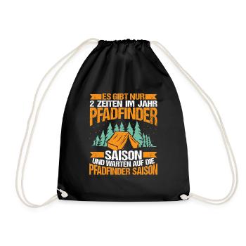 Pfadfinder Zeltlager Pfadfinder Saison - Turnbeutel - Schwarz - Vorne