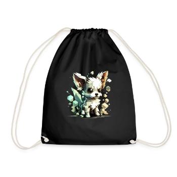 Chihuahua | Jeu Vidéo Amusant Gamer Comic Chien - Sac de sport léger - noir - Devant