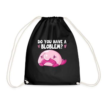 Costume de Blobfish - Visage de poisson Blob laid - - Sac de sport léger - noir - Devant