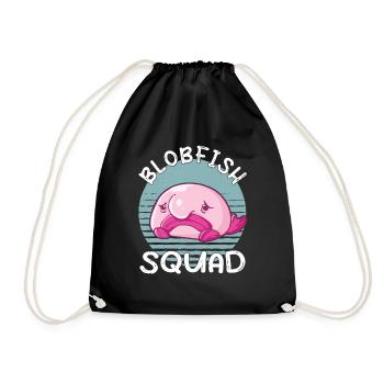 Costume de Blobfish - Visage de poisson Blob laid - - Sac de sport léger - noir - Devant