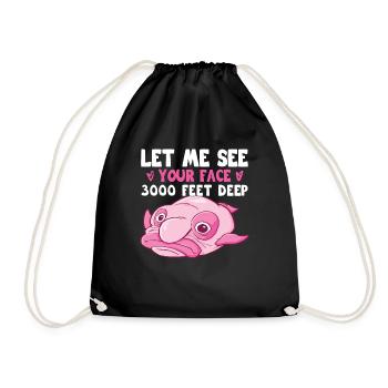 Costume de Blobfish - Visage de poisson Blob laid - - Sac de sport léger - noir - Devant